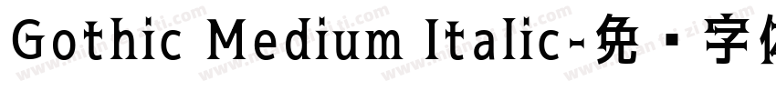 Gothic Medium Italic字体转换